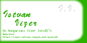 istvan vizer business card
